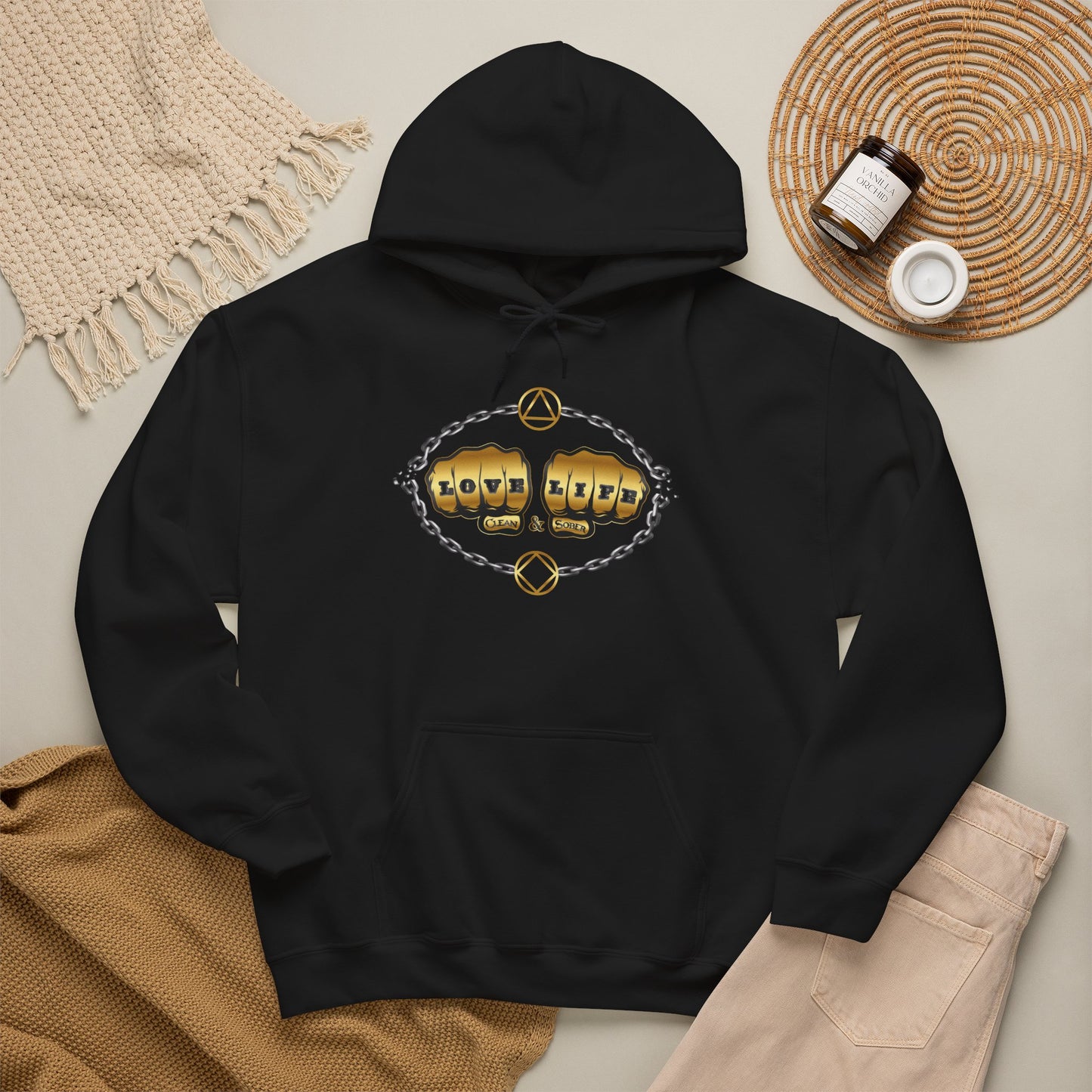 Love Life Clean & Sober Recovery Hoodie